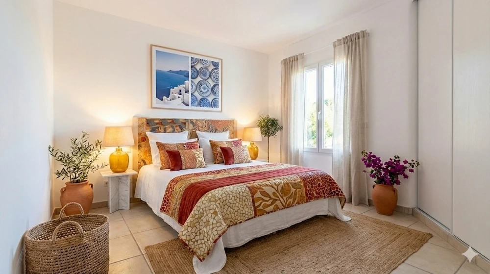 Chambre panoramique spacieuse avec double exposition sur le paysage de La Ciotat