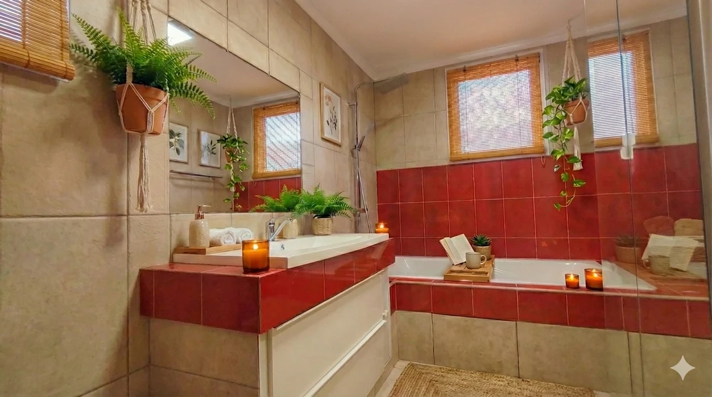 Grande salle de bain familiale avec baignoire XXL intégrée